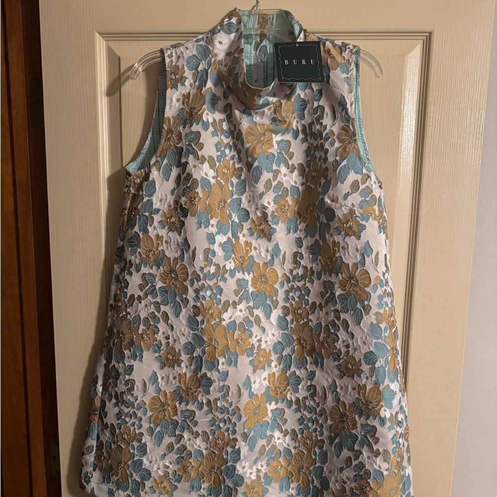 Buru Floral Sleeveless Dress Size Large New with Tags